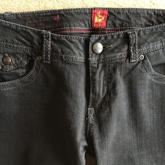 SASSON BLACK DENIM JEANS SIZE 6 OOH LA LA - Picture 8 of 8